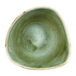 Bols triangulaires Churchill Stonecast Samphire Green 153mm (Lot de 12) - Gastronoble - DY045