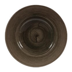 Bols &agrave; bord large Churchill Stonecast Patina Wide Iron Black 280mm (Lot de 12) - Gastronoble - DY909