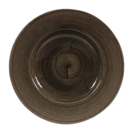 Bols &agrave; bord large Churchill Stonecast Patina Wide Iron Black 280mm (Lot de 12) - Gastronoble - DY909