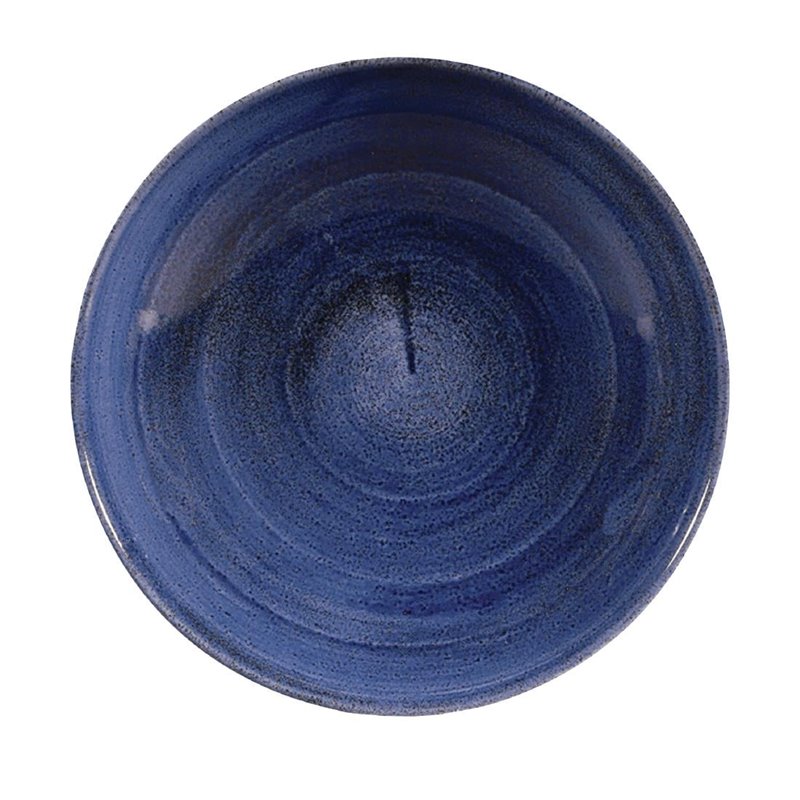 Assiettes coupes rondes Churchill Stonecast Patina Cobalt 248mm (Lot de 12) - Gastronoble - FC171