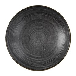 Assiettes coupes rondes Churchill Stonecast Raw Evolve Black 182mm (Lot de 12) - Gastronoble - FS841