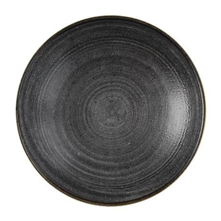 Assiettes coupes rondes Churchill Stonecast Raw Evolve Black 182mm (Lot de 12) - Gastronoble - FS841