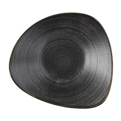 Bols triangulaires Churchill Stonecast Raw Lotus Black 229mm (Lot de 12) - Gastronoble - FS844