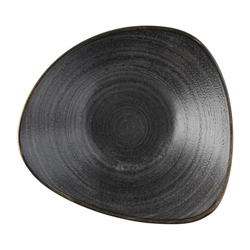 Bols triangulaires Churchill Stonecast Raw Lotus Black 229mm (Lot de 12) - Gastronoble - FS844