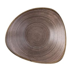 Bols triangulaires Churchill Stonecast Raw Lotus Brown 229mm (Lot de 12) - Gastronoble - FS854