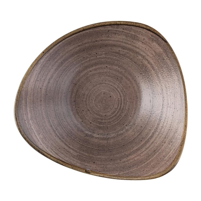 Bols triangulaires Churchill Stonecast Raw Lotus Brown 229mm (Lot de 12) - Gastronoble - FS854