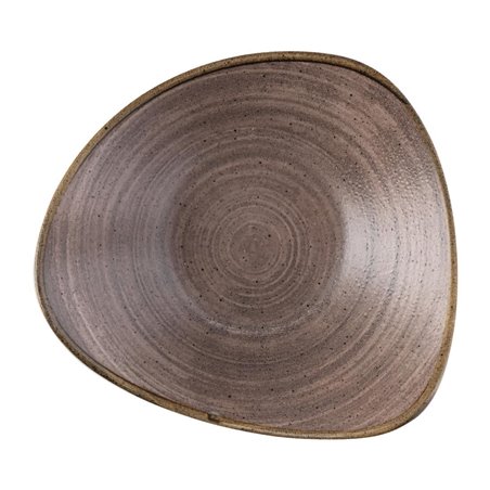 Bols triangulaires Churchill Stonecast Raw Lotus Brown 229mm (Lot de 12) - Gastronoble - FS854
