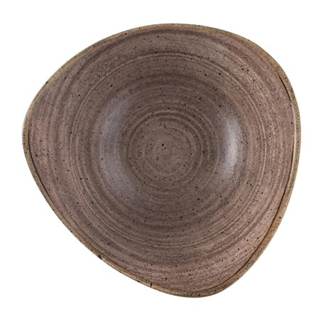 Bols triangulaires Churchill Stonecast Raw Lotus Brown 178mm (Lot de 12) - Gastronoble - FS855