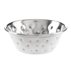 Pots &agrave; sauce en acier inoxydable martel&eacute; Olympia 45ml (lot de 12) - Gastronoble - FU288