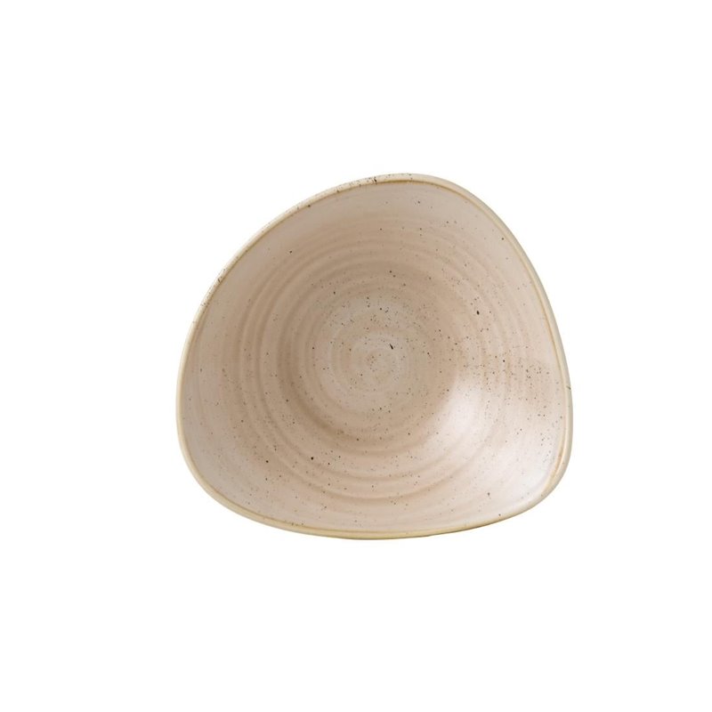 Bols triangulaires Churchill Stonecast Nutmeg Cream 235mm (Lot de 12) - Gastronoble - GR942