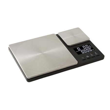 Balance de cuisine double plateforme en inox KitchenAid Global noire - Gastronoble - DX299