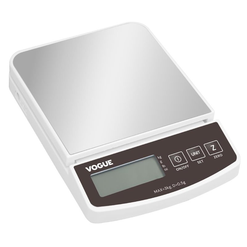 Balance &eacute;lectronique Vogue 3kg graduations 0,5g - Gastronoble - HZ320