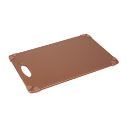 Planche &agrave; d&eacute;couper antid&eacute;rapante professionnelle Hygiplas marron 458x306mm - Gastronoble - HW003