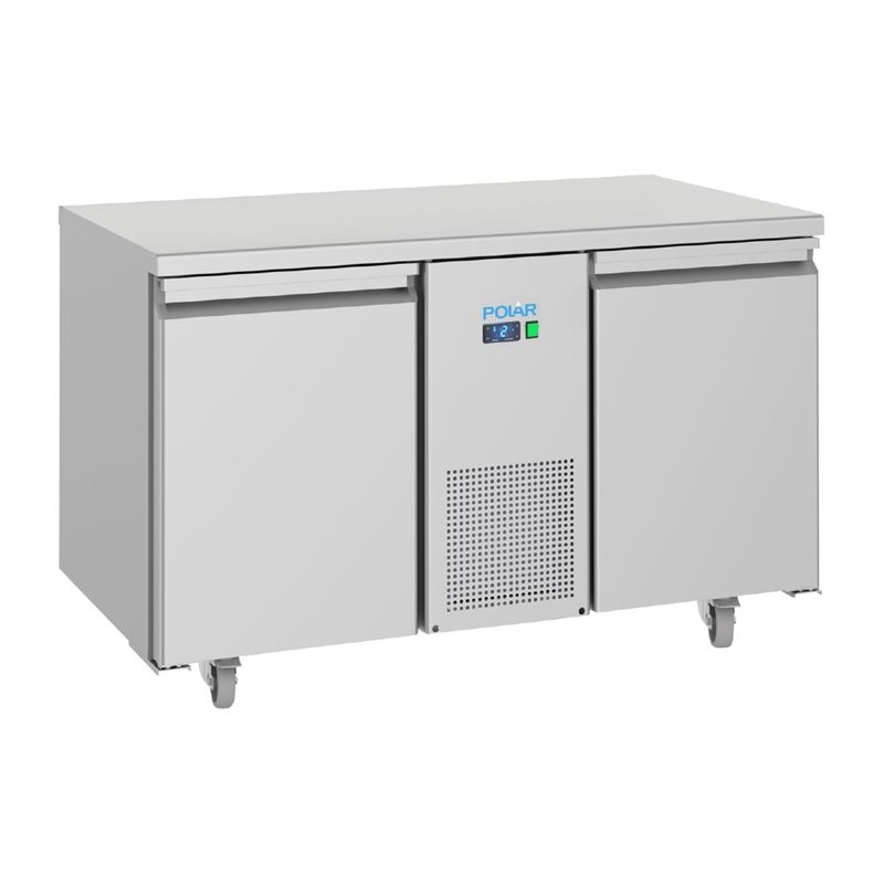Table r&eacute;frig&eacute;r&eacute;e n&eacute;gative &eacute;conome en &eacute;nergie Polar S&eacute;rie U 2 portes 281L - Gastronoble - UA071