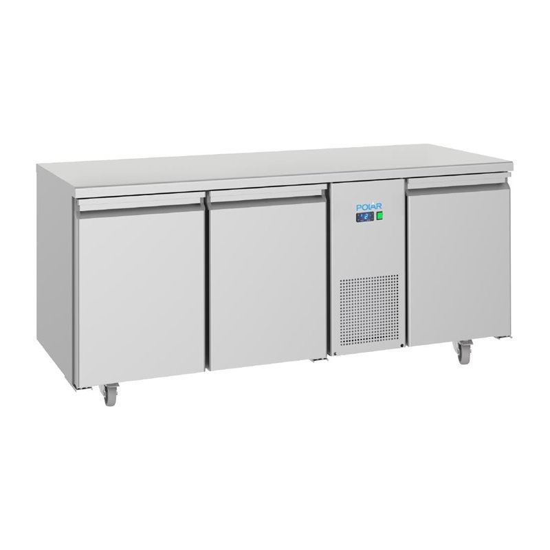 Table r&eacute;frig&eacute;r&eacute;e n&eacute;gative &eacute;conome en &eacute;nergie Polar S&eacute;rie U 3 portes 474L - Gastronoble - UA073