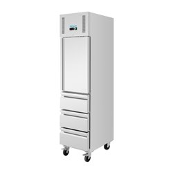 Armoire r&eacute;frig&eacute;r&eacute;e positive GN slimline 1 porte 3 tiroirs Polar s&eacute;rie U 292 L - Gastronoble - UA113
