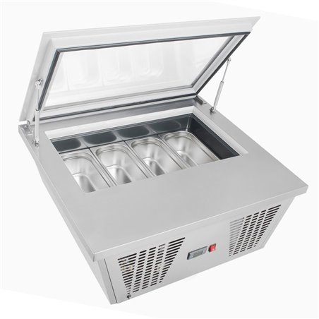 Cong&eacute;lateur &agrave; glace de comptoir Polar S&eacute;rie G 4 bacs Napoli - Gastronoble - GK068
