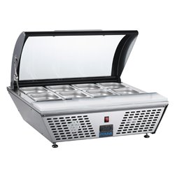 Comptoir de pr&eacute;paration positif &eacute;conome en &eacute;nergie Polar S&eacute;rie G 4 x GN 1/3 - Gastronoble - GP293