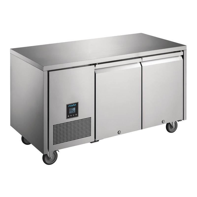 Table r&eacute;frig&eacute;r&eacute;e n&eacute;gative 2 portes Polar Serie U Premium 267L - Gastronoble - UA006