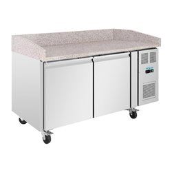 Comptoir &agrave; pizza 2 portes avec dessus en granit  Polar S&eacute;rie U 428L - Gastronoble - UA081
