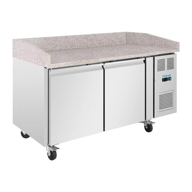 Comptoir &agrave; pizza 2 portes avec dessus en granit  Polar S&eacute;rie U 428L - Gastronoble - UA081