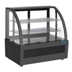 Vitrine r&eacute;frig&eacute;r&eacute;e de comptoir Polar s&eacute;rie C noire 100L - Gastronoble - CU636
