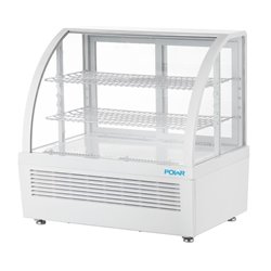 Vitrine r&eacute;frig&eacute;r&eacute;e de comptoir Polar s&eacute;rie C blanche 100L - Gastronoble - CU637