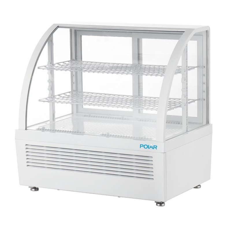Vitrine r&eacute;frig&eacute;r&eacute;e de comptoir Polar s&eacute;rie C blanche 100L - Gastronoble - CU637