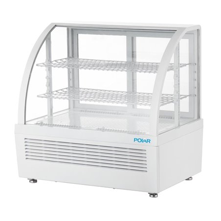 Vitrine r&eacute;frig&eacute;r&eacute;e de comptoir Polar s&eacute;rie C blanche 100L - Gastronoble - CU637