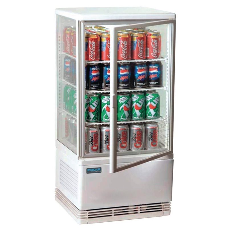Vitrine r&eacute;frig&eacute;r&eacute;e &eacute;conome en &eacute;nergie Polar s&eacute;rie C blanche 68L - Gastronoble - CX578