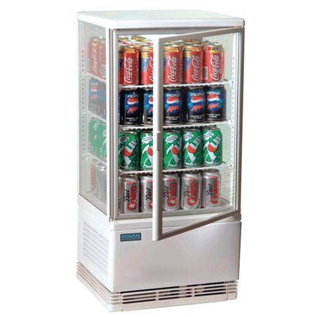 Vitrine r&eacute;frig&eacute;r&eacute;e &eacute;conome en &eacute;nergie Polar s&eacute;rie C blanche 68L - Gastronoble - CX578