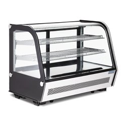Vitrine de comptoir r&eacute;frig&eacute;r&eacute;e &eacute;conome en &eacute;nergie Polar S&eacute;rie G noire 160L - Gastronoble - GP291