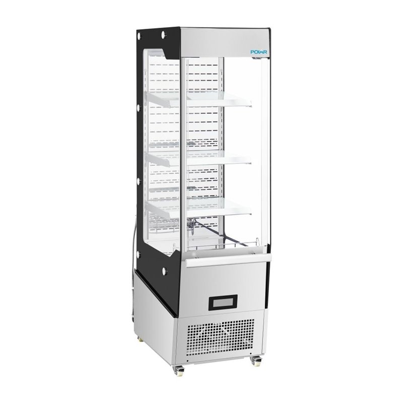 Vitrine r&eacute;frig&eacute;r&eacute;e positive libre-service Slimline Polar s&eacute;rie G avec porte 220&nbsp;L - Gastronoble - PG006