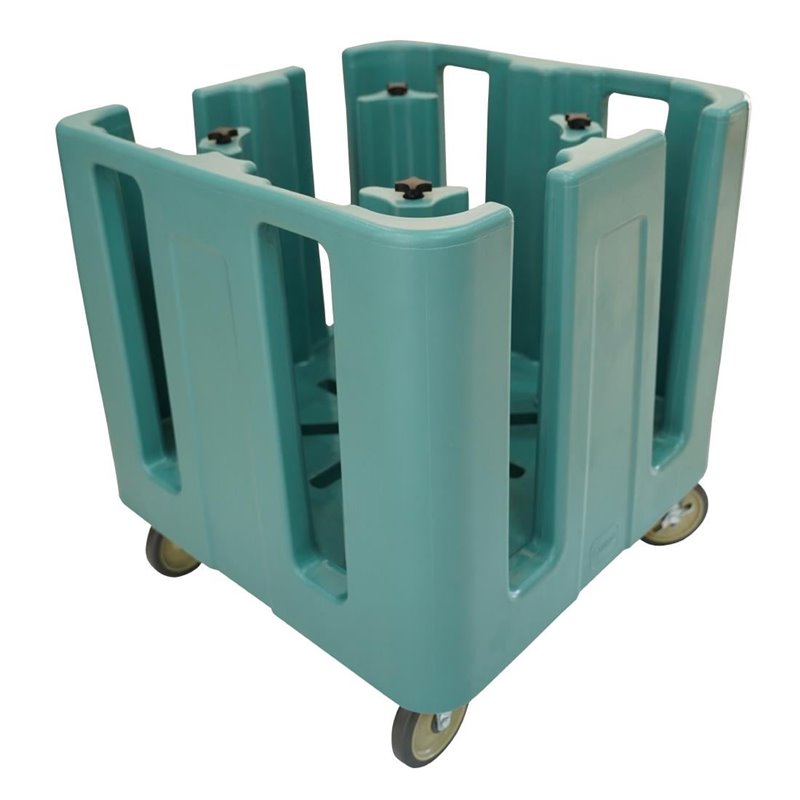 Chariot &agrave; vaisselle r&eacute;glable compact Cambro bleu ardoise - Gastronoble - FU683