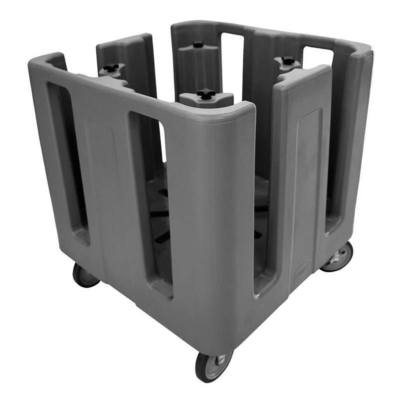 Chariot &agrave; vaisselle r&eacute;glable compact Cambro noir - Gastronoble - FU684