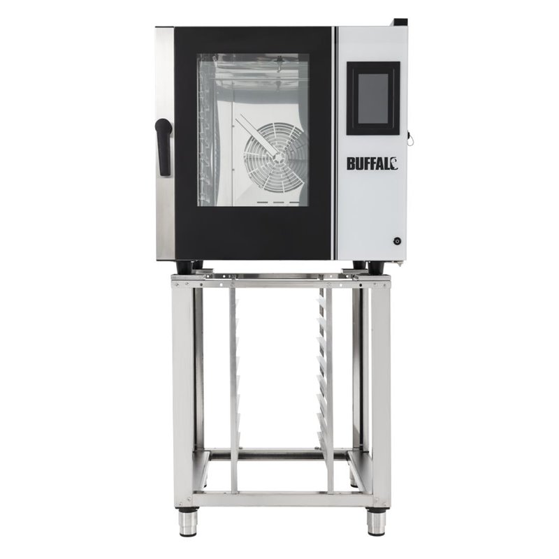 Four mixte compact &agrave; &eacute;cran tactile Buffalo 7 x GN 1/1 avec support et kit d'installation - Gastronoble - SA770