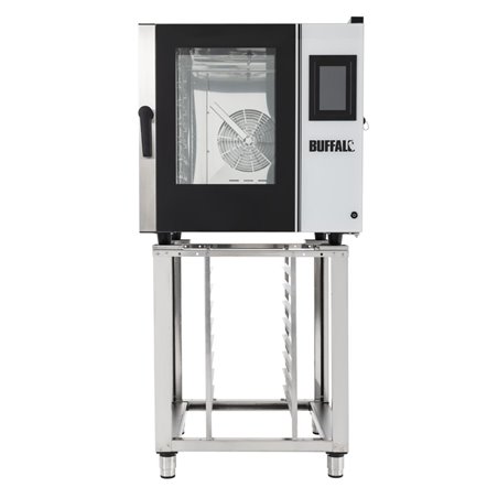 Four mixte compact &agrave; &eacute;cran tactile Buffalo 7 x GN 1/1 avec support et kit d'installation - Gastronoble - SA770