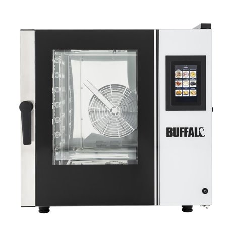 Four mixte &agrave; &eacute;cran tactile Buffalo 7 x GN 1/1 avec kit d'installation - Gastronoble - SA774