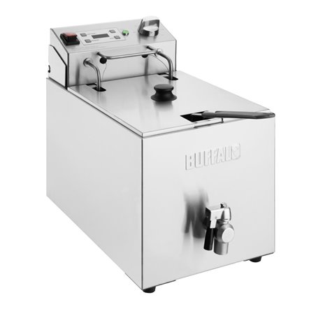 Friteuse &eacute;lectrique simple avec minuterie Buffalo 8L - Gastronoble - CU620