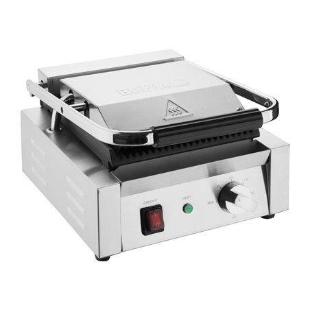 Gril de contact simple Bistro Buffalo rainur&eacute;/rainur&eacute; - Gastronoble - CU600