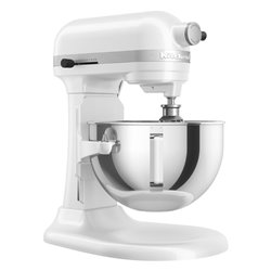 Robot p&acirc;tissier professionnel &agrave; bol relevable KitchenAid 5,2&8239L blanc - Gastronoble - HW778