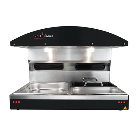 Station de maintien au chaud avec 2 bacs GN 2/3 Hotstation 2 Grillomax 3D 2000W - Gastronoble - HU432