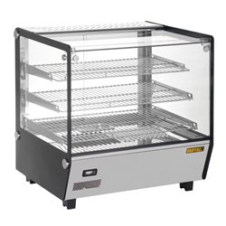 Vitrine chauffante de comptoir carr&eacute;e Buffalo 120L - Gastronoble - HW923