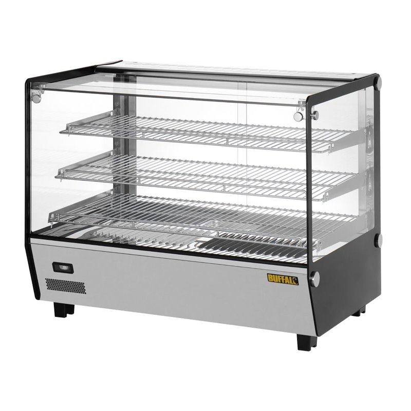 Vitrine chauffante de comptoir carr&eacute;e Buffalo 160L - Gastronoble - HW924