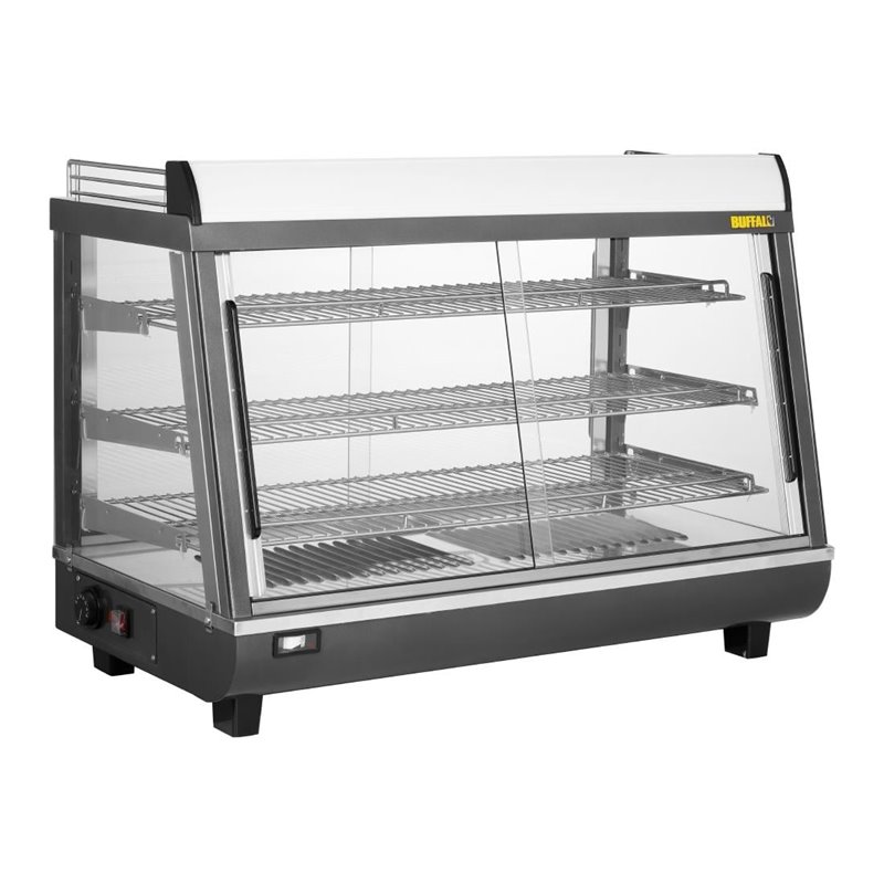 Vitrine chauffante portes avant et arriere Buffalo 136L - Gastronoble - HW928
