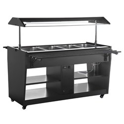 Buffet central chauffant Buffalo noir - Gastronoble - JA179