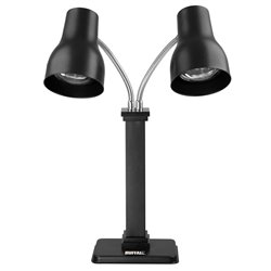 Lampe chauffante double sur pied Buffalo noir mat 2x250&nbsp;W - Gastronoble - JA868