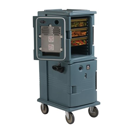 Chariot &eacute;lectrique chauffant 8 GN Cambro 114L bleu ardoise - Gastronoble - DB103