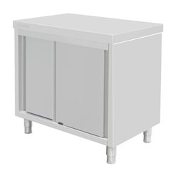 Armoire sur pieds en acier inoxydable Vogue 900x900x600mm - Gastronoble - FU584