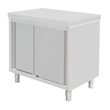 Armoire sur pieds en acier inoxydable Vogue 900x900x600mm - Gastronoble - FU584